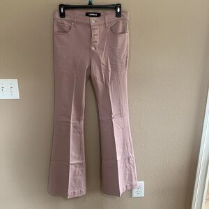 Express bell flare pants in pink size 6.